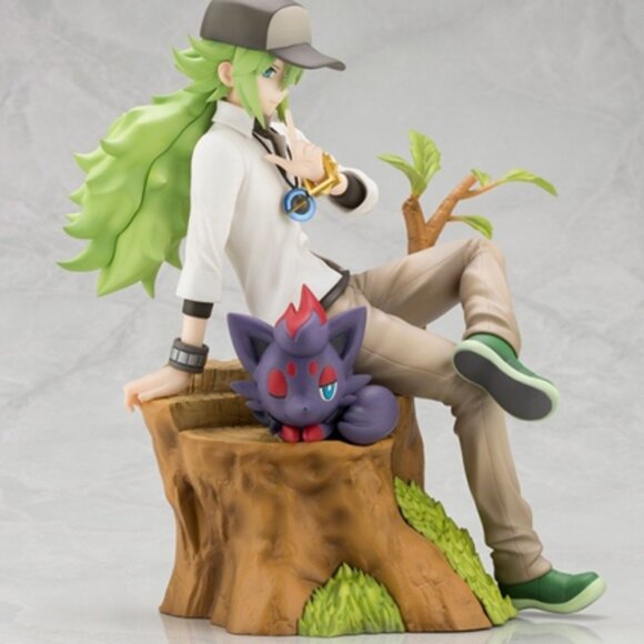 Kotobukiya Pokemon Center Limited Original N & Zorua 1/8 Figure Black White - Picture 7 of 11